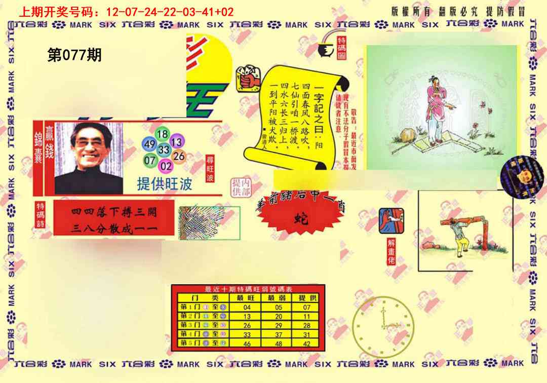 077期心水特码(信封)[图]